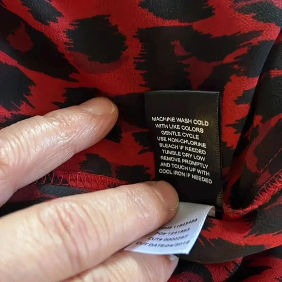 NWT Torrid 0 Lexi Red Leopard Print Chiffon Tunic - Picture 5 of 5
